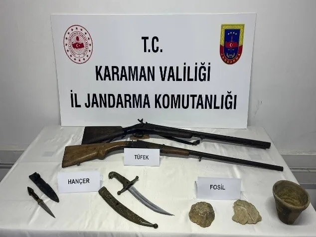 Karaman’da Jandarma Uygulaması: Uyuşturucu ve Tarihi Eserler Ele Geçirildi, 6 Tutuklama